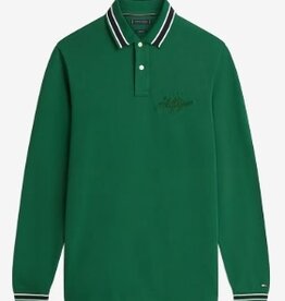 Tommy Hilfiger Heren Lange Mouwen Poloshirt, groen