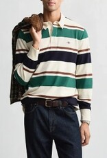 GANT Rugby Heren Lange Mouwen Poloshirt, ivory