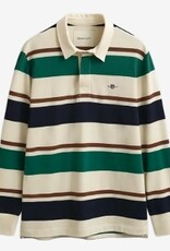 GANT Rugby Heren Lange Mouwen Poloshirt, ivory