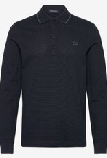 Fred Perry Heren Lange Mouwen Poloshirt, blauw