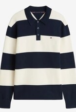 Tommy Hilfiger Heren Lange Mouwen Poloshirt, blauw