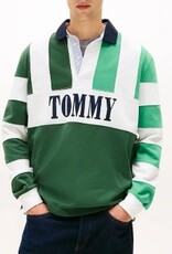 Tommy Jeans Rugby Heren Lange Mouwen Poloshirt, groen