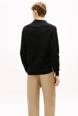 Tommy Hilfiger Heren Lange Mouwen Poloshirt, zwart