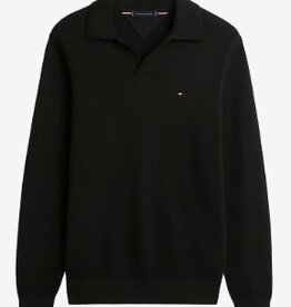 Tommy Hilfiger Lange Mouwen Poloshirt, zwart