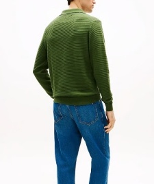 Tommy Hilfiger Heren Lange Mouwen Poloshirt, groen