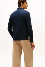 Tommy Hilfiger Heren Lange Mouwen Poloshirt, blauw