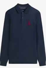 Tommy Hilfiger Heren Lange Mouwen Poloshirt, blauw