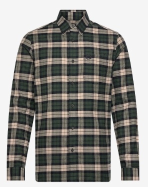 Fred Perry Heren Geruite Overhemd, groen