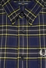 Fred Perry Heren Geruite Overhemd, blauw