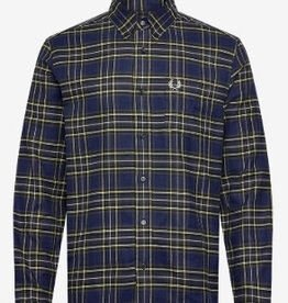Fred Perry Geruite Overhemd, blauw
