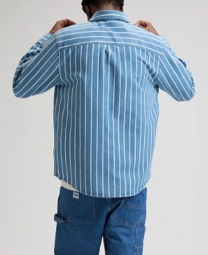 Lee  Heren Casual Spijkeroverhemd, blauw