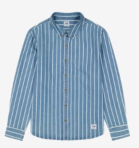 Lee  Heren Casual Spijkeroverhemd, blauw