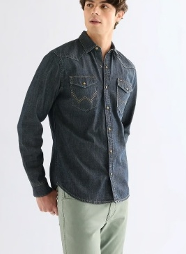 Lee  Heren Casual Spijkeroverhemd, indigo