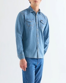 Lee  Heren Casual Spijkeroverhemd, lichtblauw