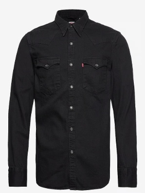 Levi's® Heren Casual Spijkeroverhemd, zwart