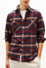 Tommy Hilfiger Heren Casual Geruite Overhemd, blauw