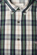 GANT Heren Casual Geruite Overhemd, groen