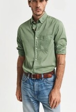 GANT Heren Casual Overhemd, olijfgroen