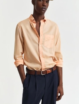 GANT Heren Casual Overhemd, koraal