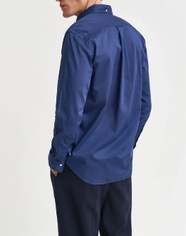 GANT Heren Casual Overhemd, blauw