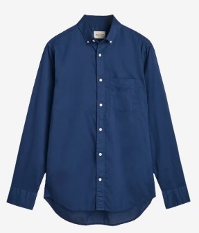 GANT Heren Casual Overhemd, blauw