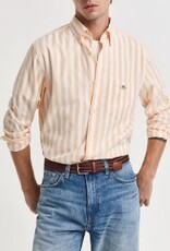 GANT Heren Casual Gestreept Overhemd, orange