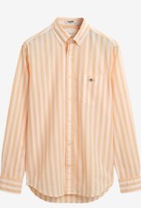 GANT Heren Casual Gestreept Overhemd, orange