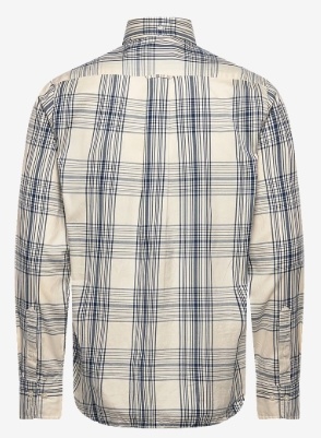 GANT Heren Casual Geruite Overhemd, wit
