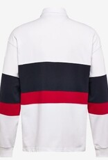 Tommy Hilfiger Heren Rugby Poloshirt Lange Mouwen, wit