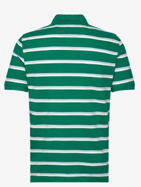 GANT Heren Gestreept Poloshirt Korte Mouwen, groen