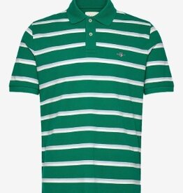 GANT Gestreept Poloshirt Korte Mouwen, groen