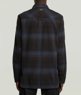 G-Star Heren Casual Geruite Overhemd, blauw