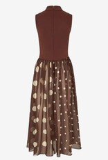 STINE GOYA Dames Mouwloze Midijurk, bruin