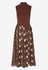 STINE GOYA Dames Mouwloze Midijurk, bruin