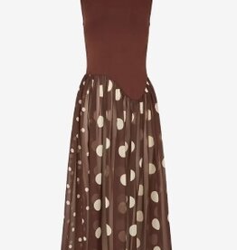 STINE GOYA Mouwloze Midijurk, bruin