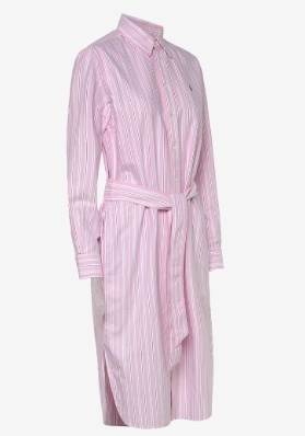 Polo Ralph Lauren Dames Lange Overhemdjurk, roze