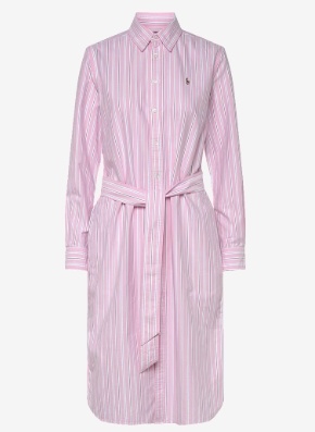 Polo Ralph Lauren Dames Lange Overhemdjurk, roze