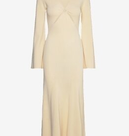 Malina V-hals Lange Jurk, gebrokenwit