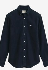 GANT Heren Casual Corduroy Overhemd, blauw