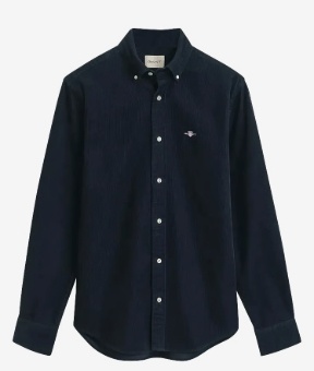 GANT Heren Casual Corduroy Overhemd, blauw