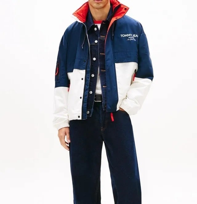 Tommy Hilfiger Heren Tussenjas, blauw