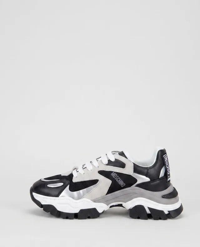 Moschino  Dames Bubble Teddy Sneakers, Zwart