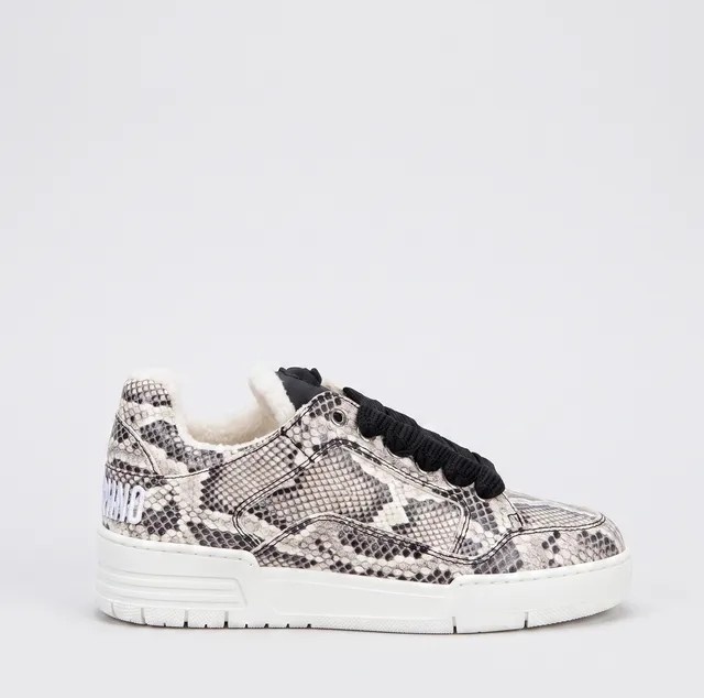 Moschino Dames Leren Sneakers, wit
