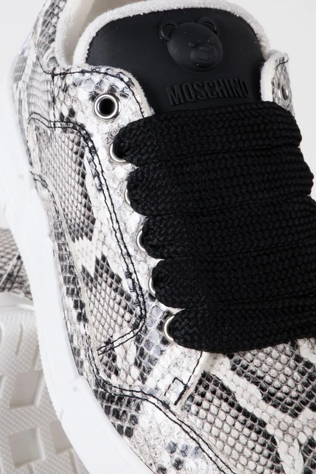 Moschino Dames Leren Sneakers, wit