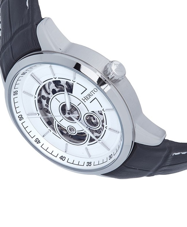 Reign Commodus Automatic Skeleton Men's Watch, Black/Silver