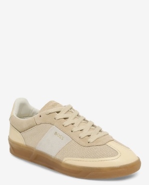 BOSS Dames CHUNKY Leder Sneakers, beige