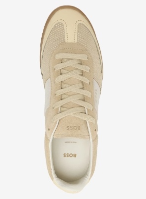 BOSS Dames CHUNKY Leder Sneakers, beige