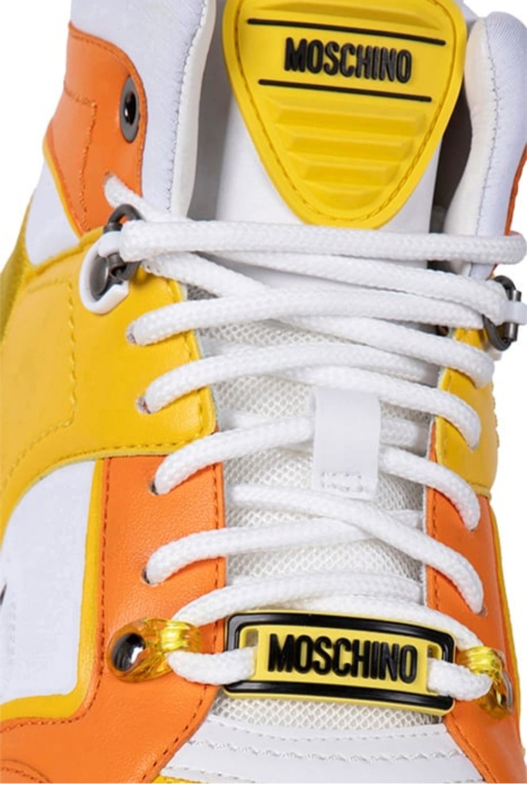MOSCHINO Hoge Leder Sneakers, oranje