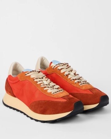 Paul Smith Lace Up Heren Leder Sneakers, oranje