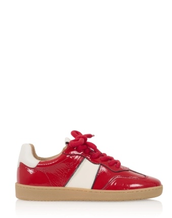 DWRS label  Dames CHUNKY Lage Sneakers, rood